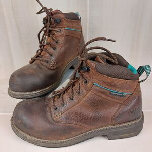 Ariat Women's 7.5C Casual Mid Lace SD Composite Toe Brown Work Boots #10020097